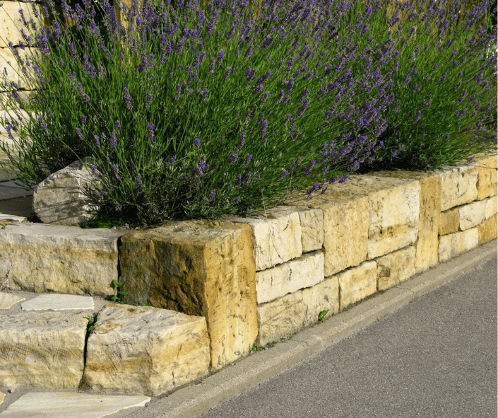 stone wall curb